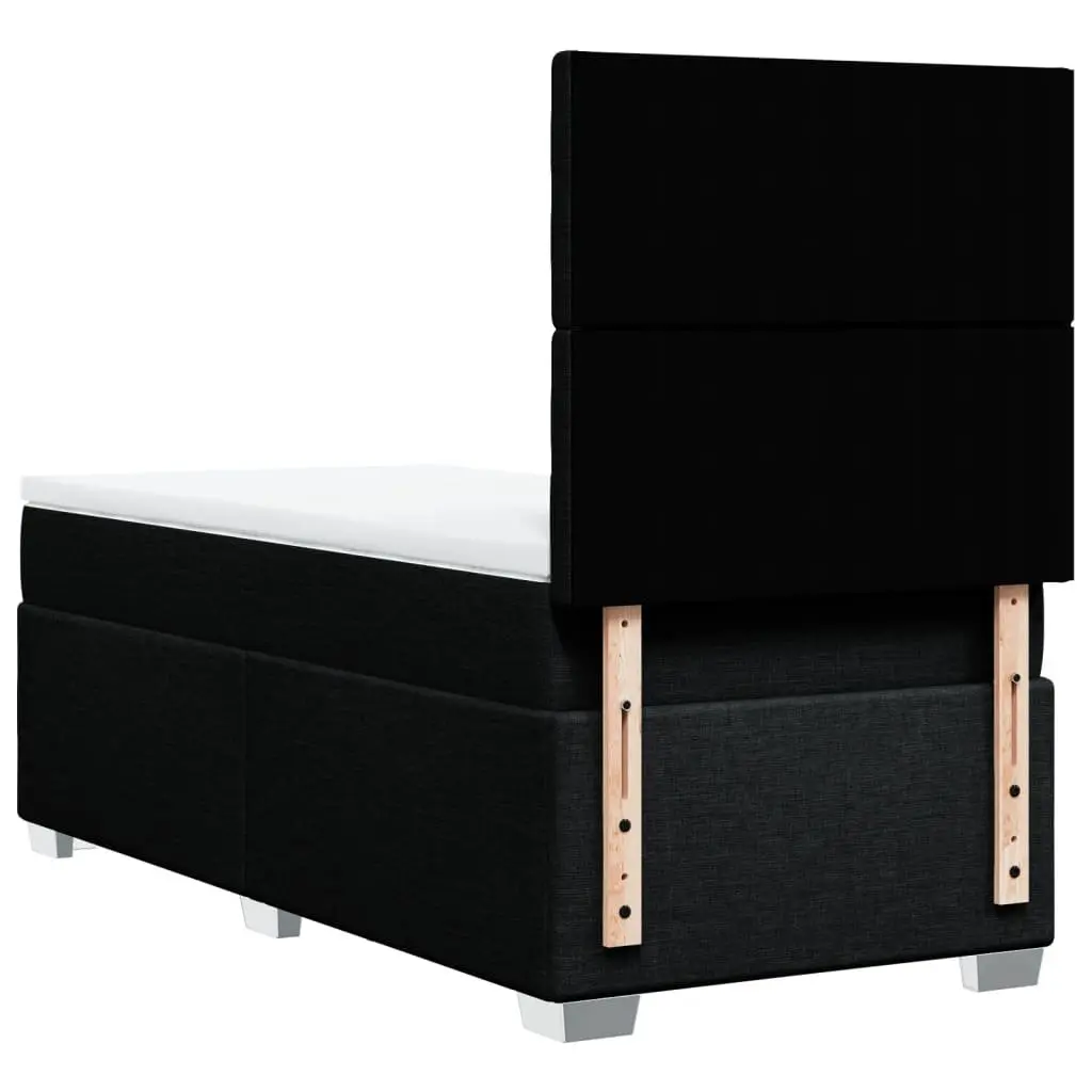 Box Spring Bed with Pocket Mattress and Adjustable Headboard