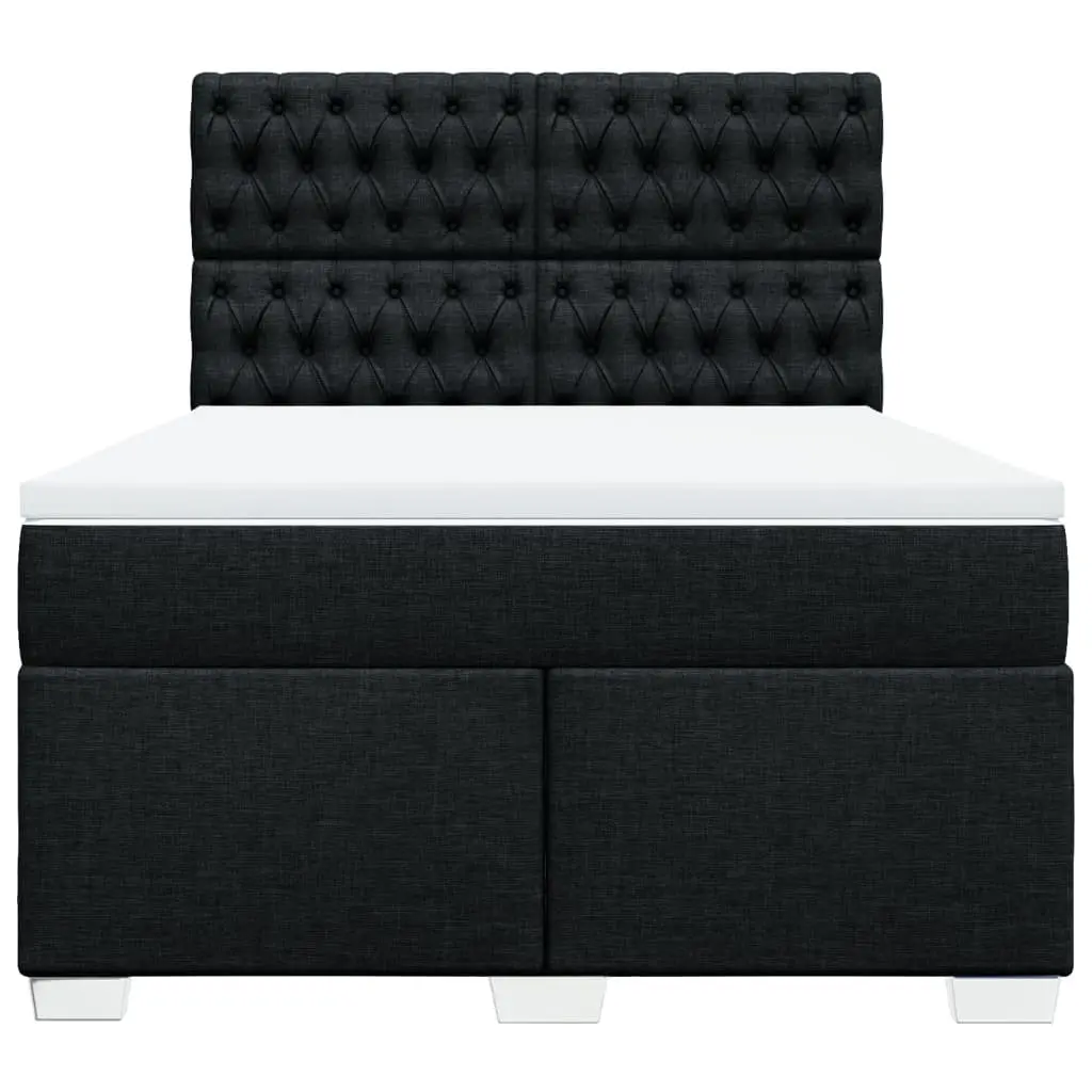 Double Box Spring Bed with Adjustable Headboard