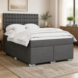 Exceptional Double Box Spring Bed with Adjustable Headboard
