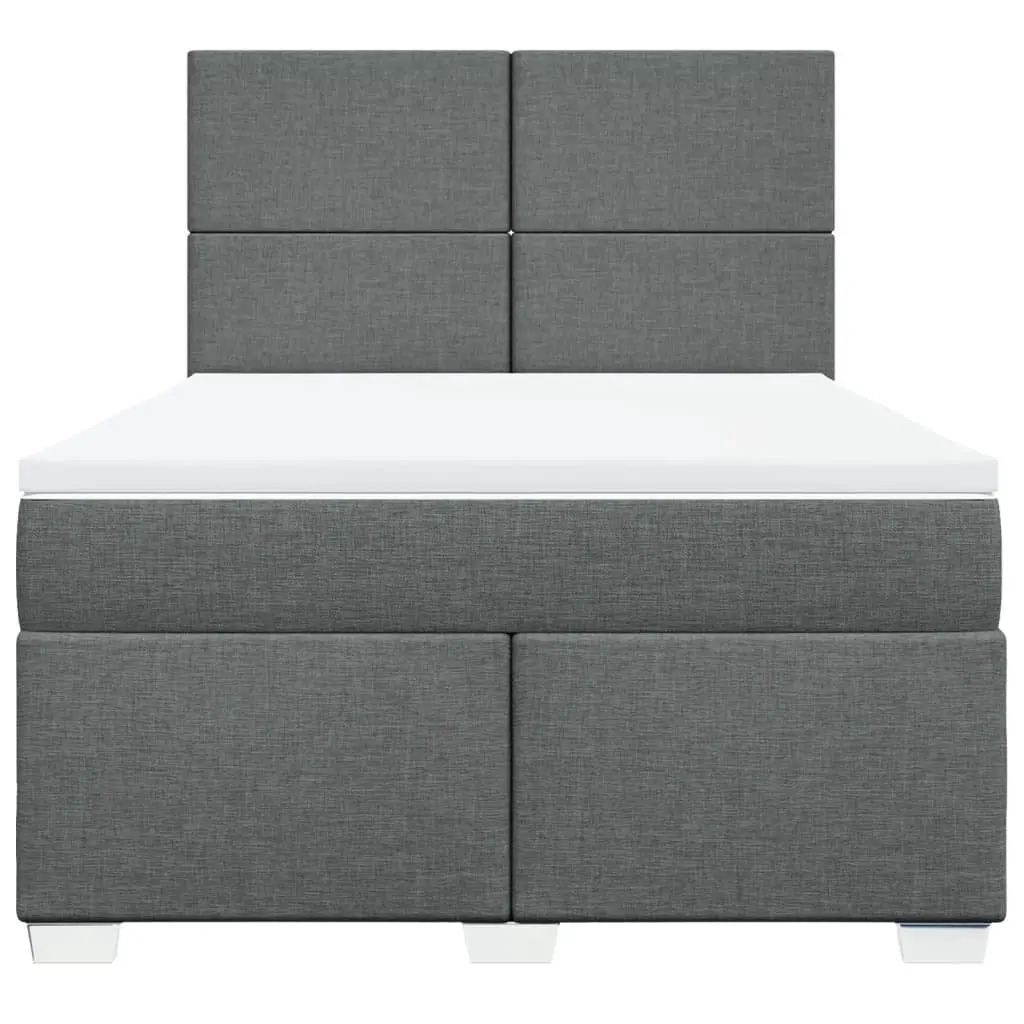 Queen Bed with Pocket Spring Mattress and Adjustable Headboard