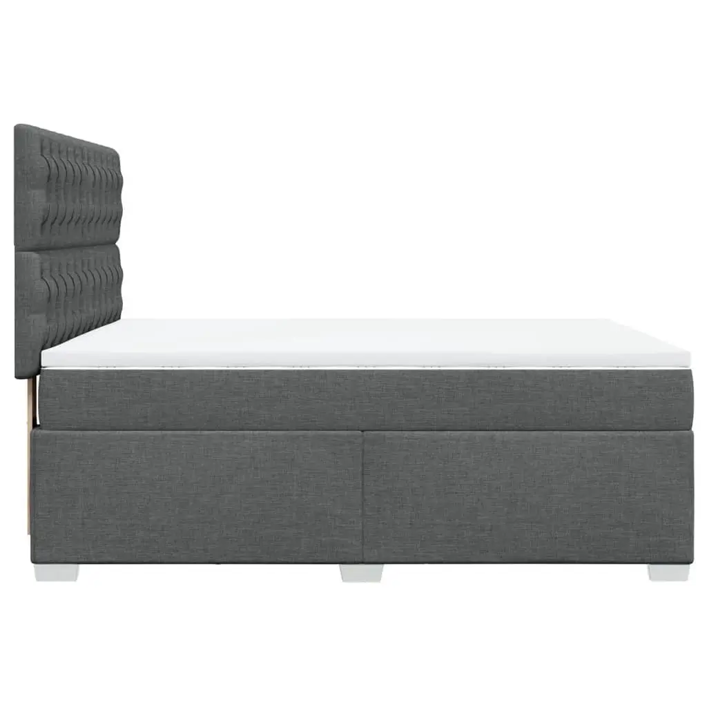 Queen Box Spring Bed with Adjustable Headboard