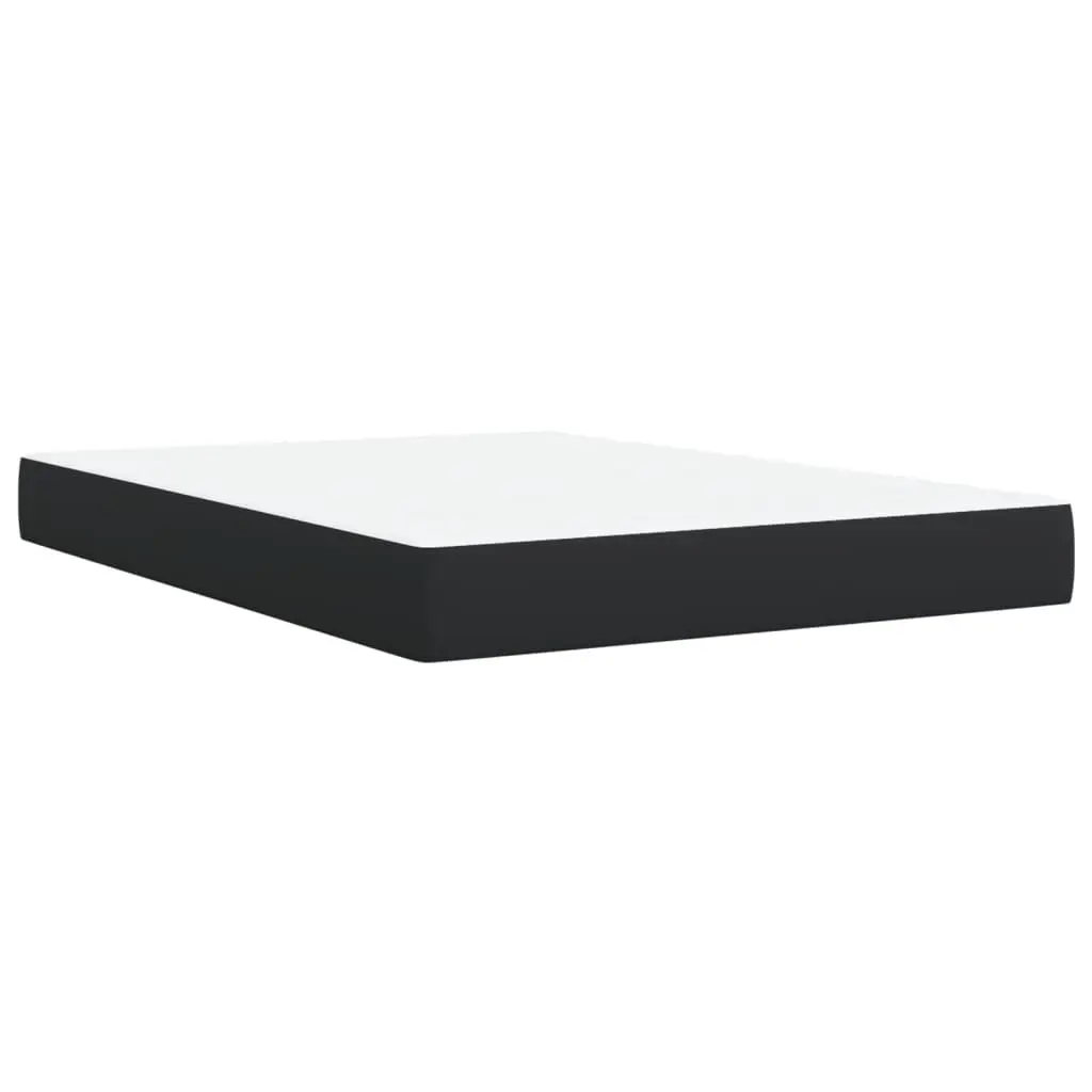 Queen Box Spring Bed with Pocket Mattress Headboard in Black