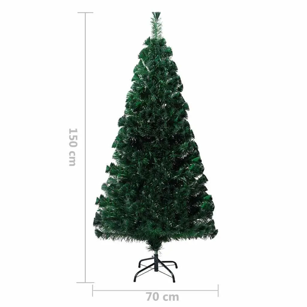 Artificial Christmas Tree PVC 150cm Green Fibre Optic Lights