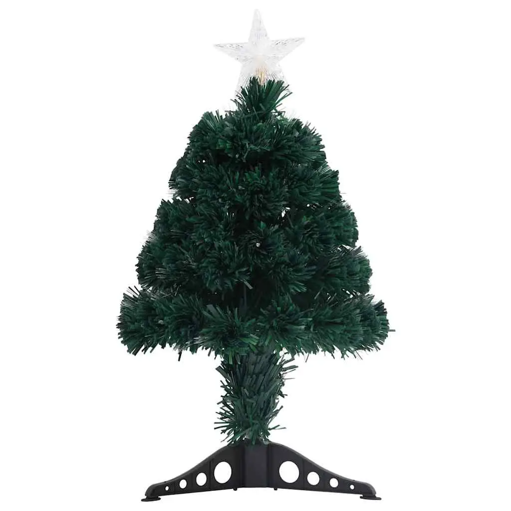 64cm Pre-lit Green Fibre Optic Christmas Tree with Star