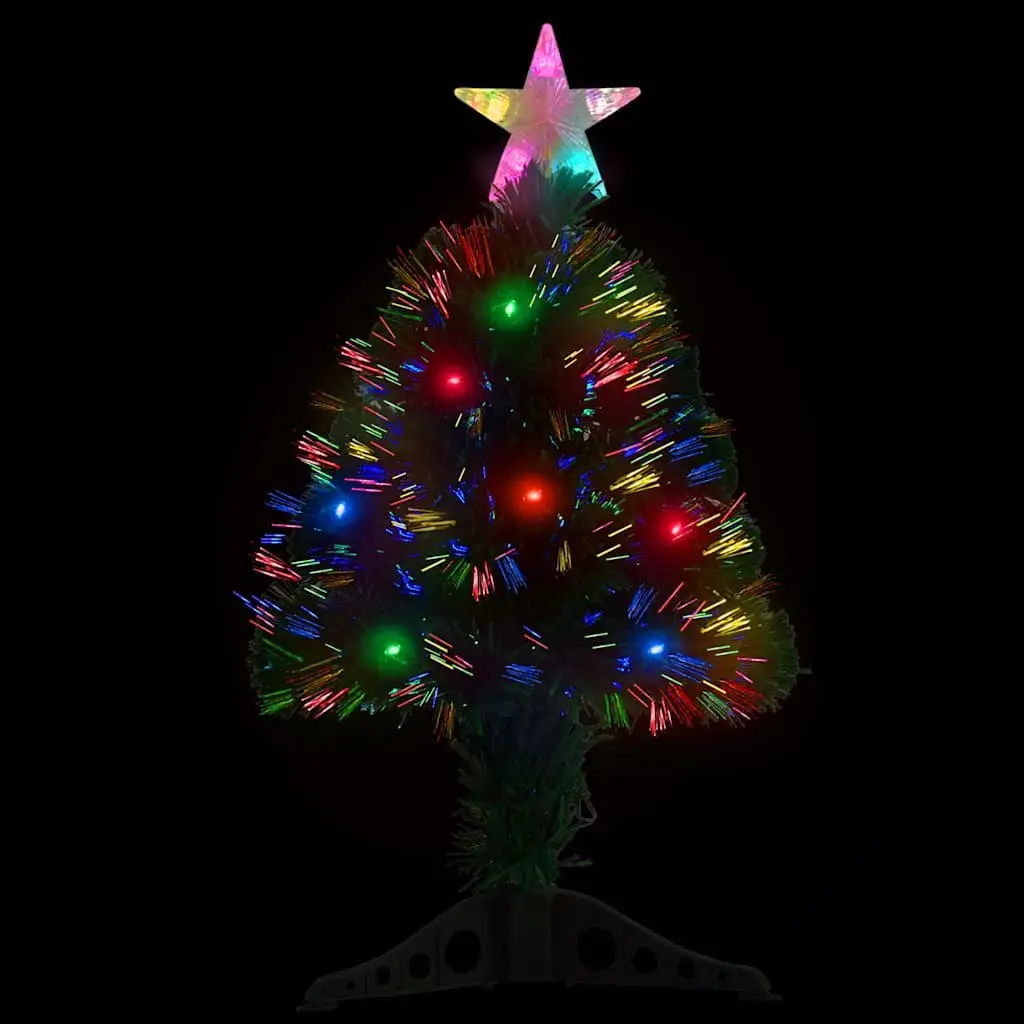 64cm Pre-lit Green Fibre Optic Christmas Tree with Star