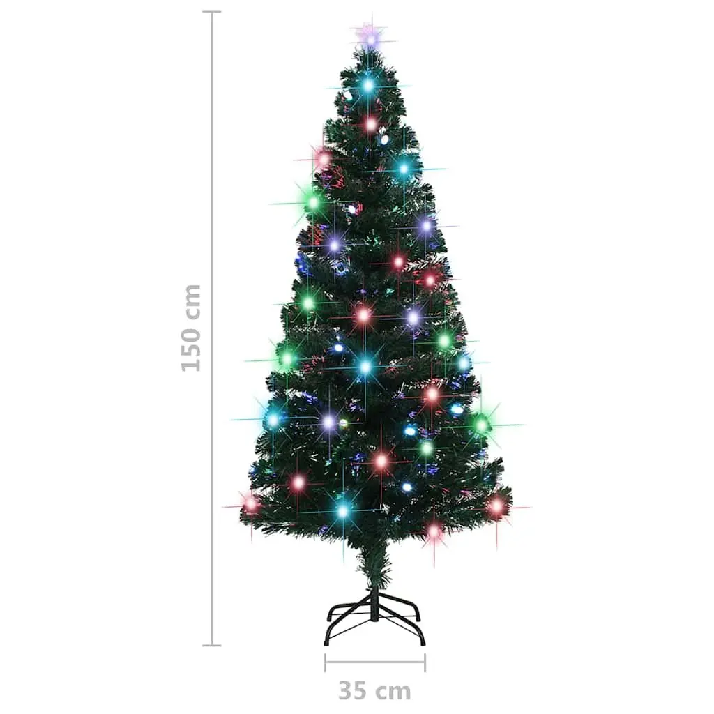 150cm Green Pre-lit Artificial Christmas Tree with LED Lights