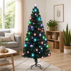 Premium 180cm Pre-lit Christmas Tree with Fibre Optic LED