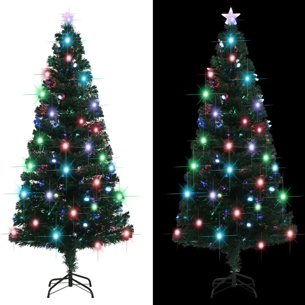 180cm Pre-lit Christmas Tree with Fibre Optic LED
