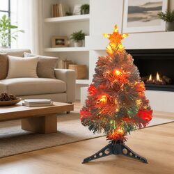 Premium Pre-lit White Christmas Tree 64cm with LED Lighting