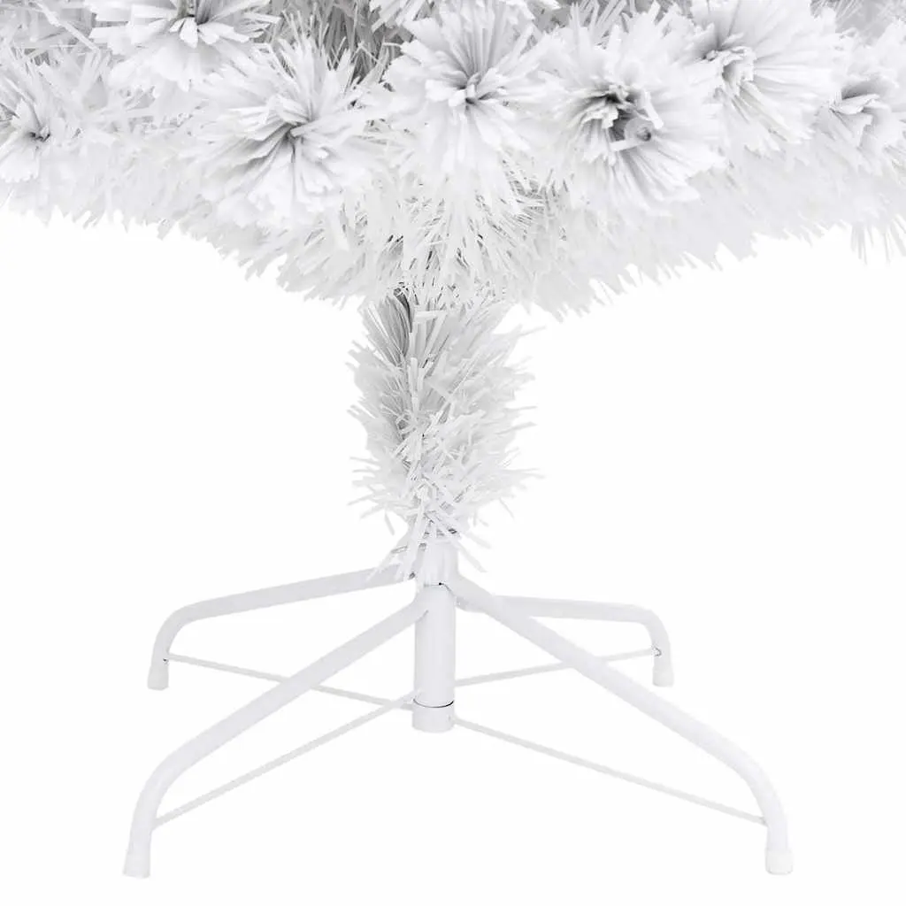 White Artificial Pre-lit Christmas Tree 210cm LED Fibre Optic Festive Decoration