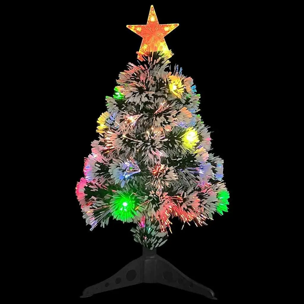 64cm White Fibre Optic LED Christmas Tree