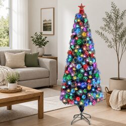 240cm White Fibre Optic LED Christmas Tree with Stand