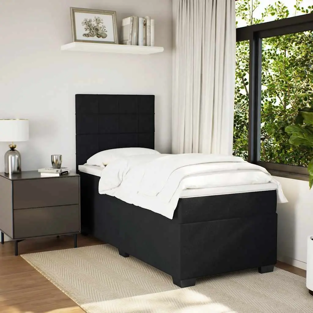 Box Spring Bed Velvet King Single Height-Adjustable Headboard Pocket Spring Mattress