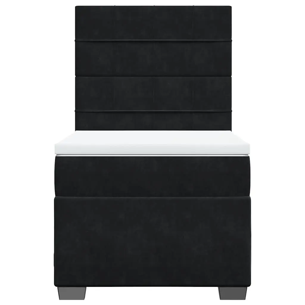 Box Spring Bed Velvet King Single Height-Adjustable Headboard Pocket Spring Mattress