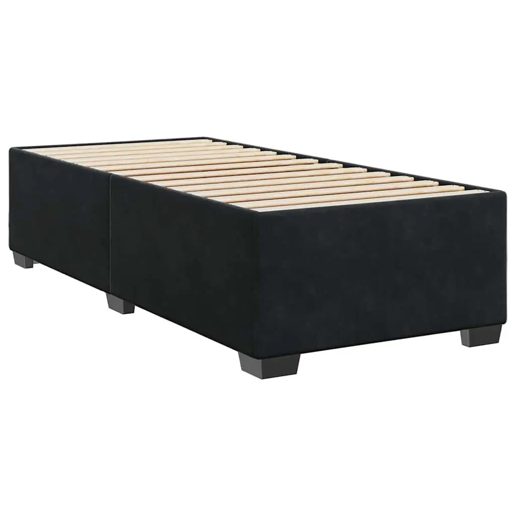 Box Spring Bed with Pocket Spring Mattress in Black