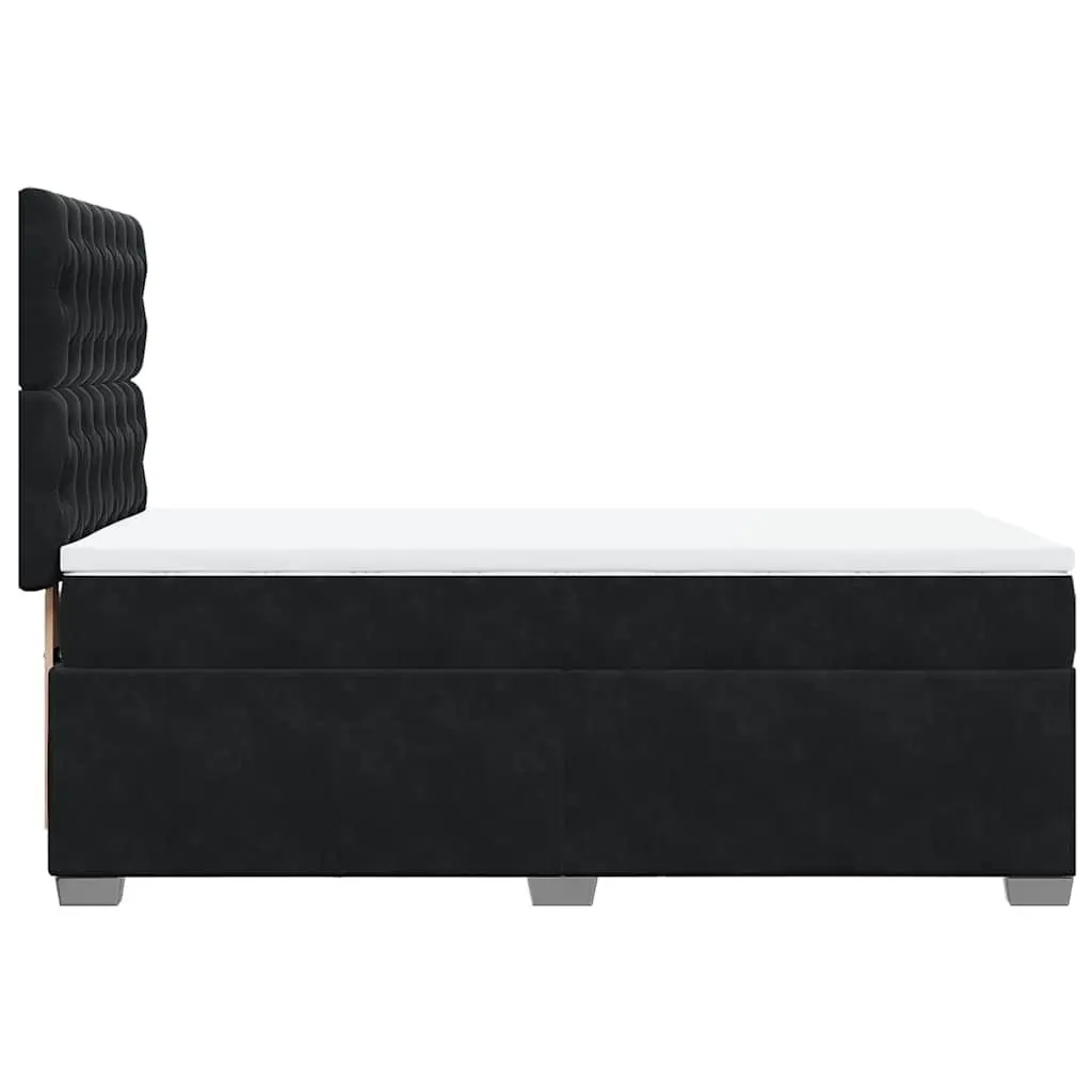 Box Spring Bed with Pocket Spring Mattress in Black