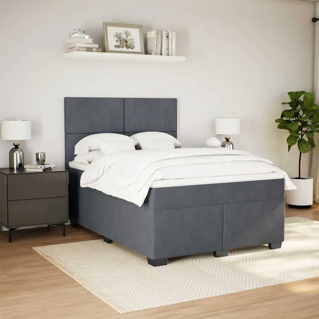 Box Spring Bed with Pocket Spring Mattress & Velvet Headboard