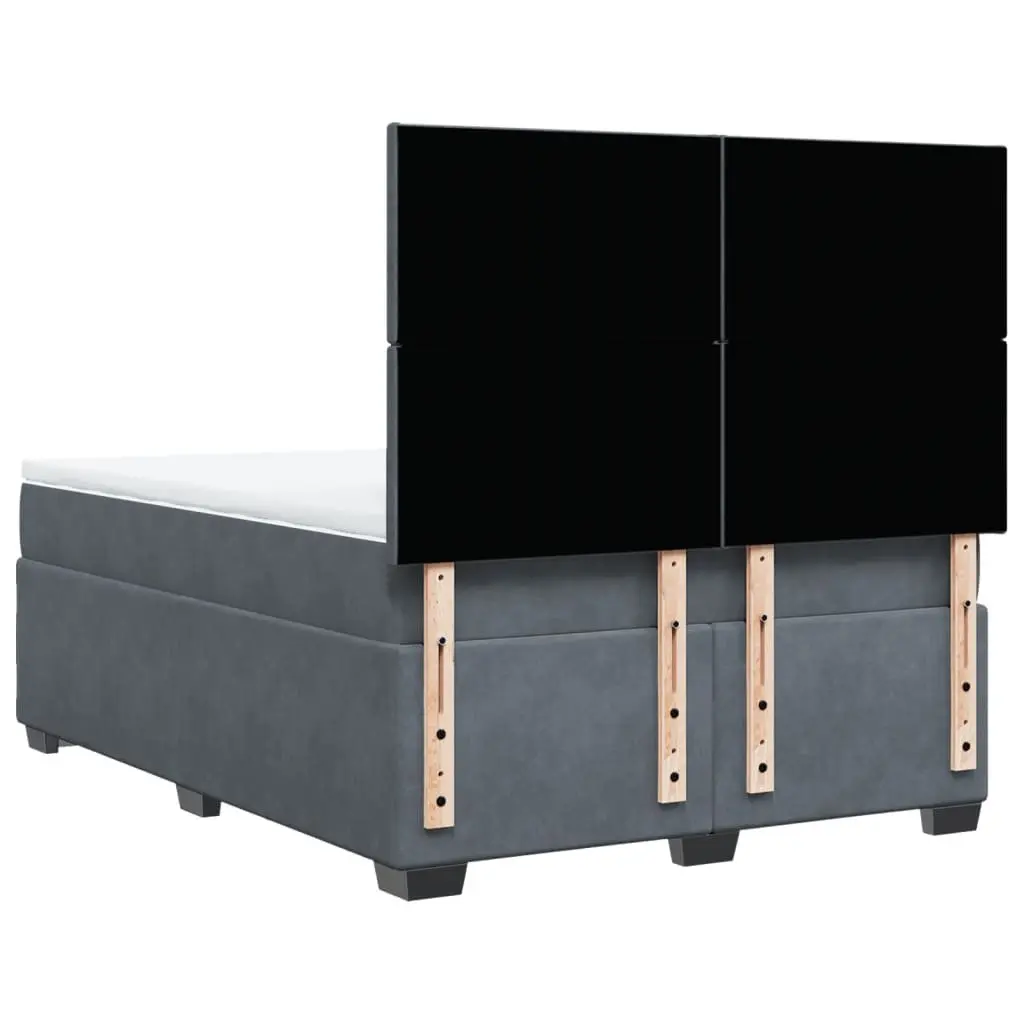 Grey Queen Box Spring Bed with Pocket Spring Mattress