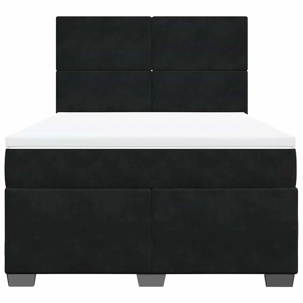Queen Box Spring Bed with Velvet Pocket Mattress