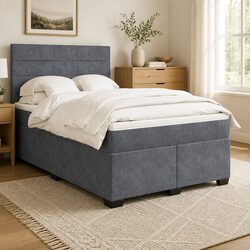 Premium Queen Box Spring Bed with Adjustable Headboard