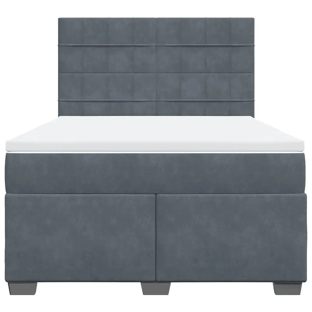 Queen Box Spring Bed with Adjustable Headboard