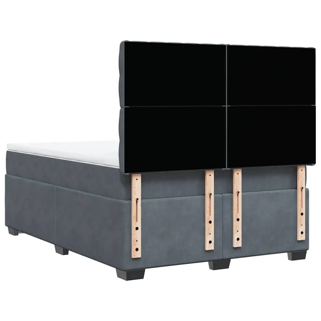 Queen Box Spring Bed with Velvet Pocket Spring Mattress