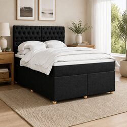Quality Double Box Spring Bed with Adjustable Pocket Spring Mattress
