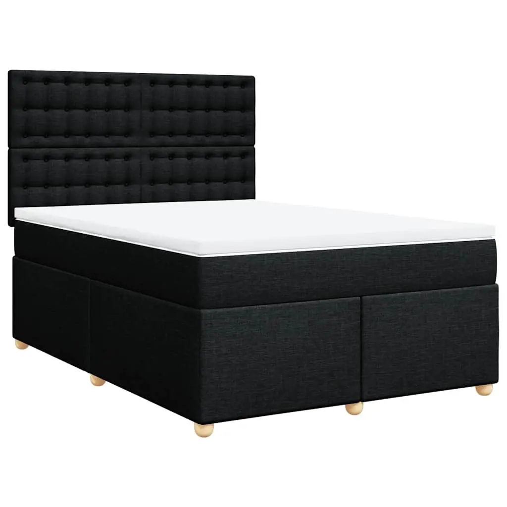Double Box Spring Bed with Adjustable Headboard
