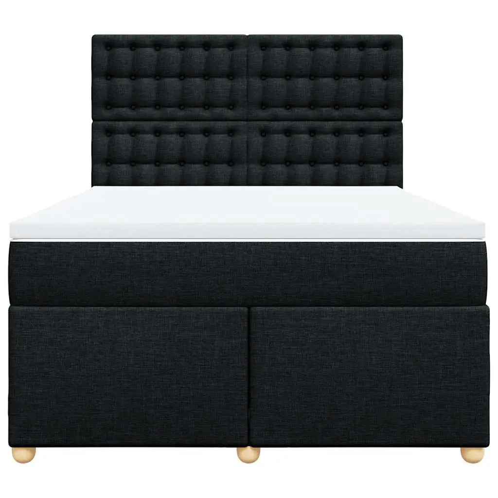 Double Box Spring Bed with Adjustable Headboard