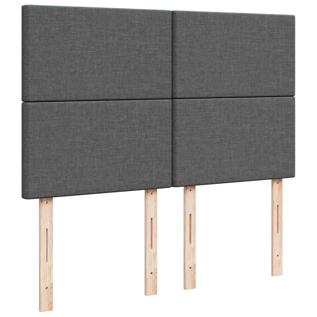 Queen Box Spring Bed with Adjustable Pocket Mattress Grey