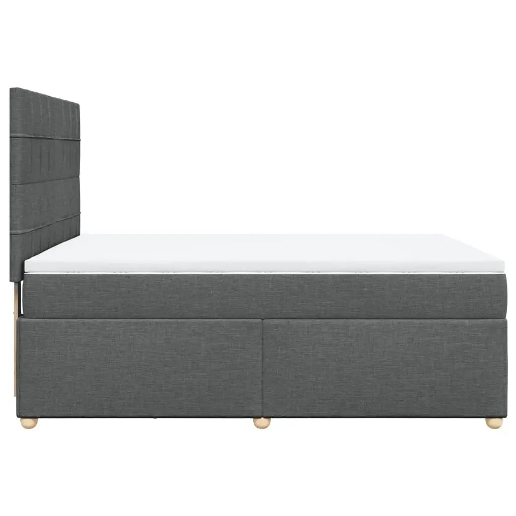 Queen Box Spring Bed with Adjustable Headboard and Pocket Mattress