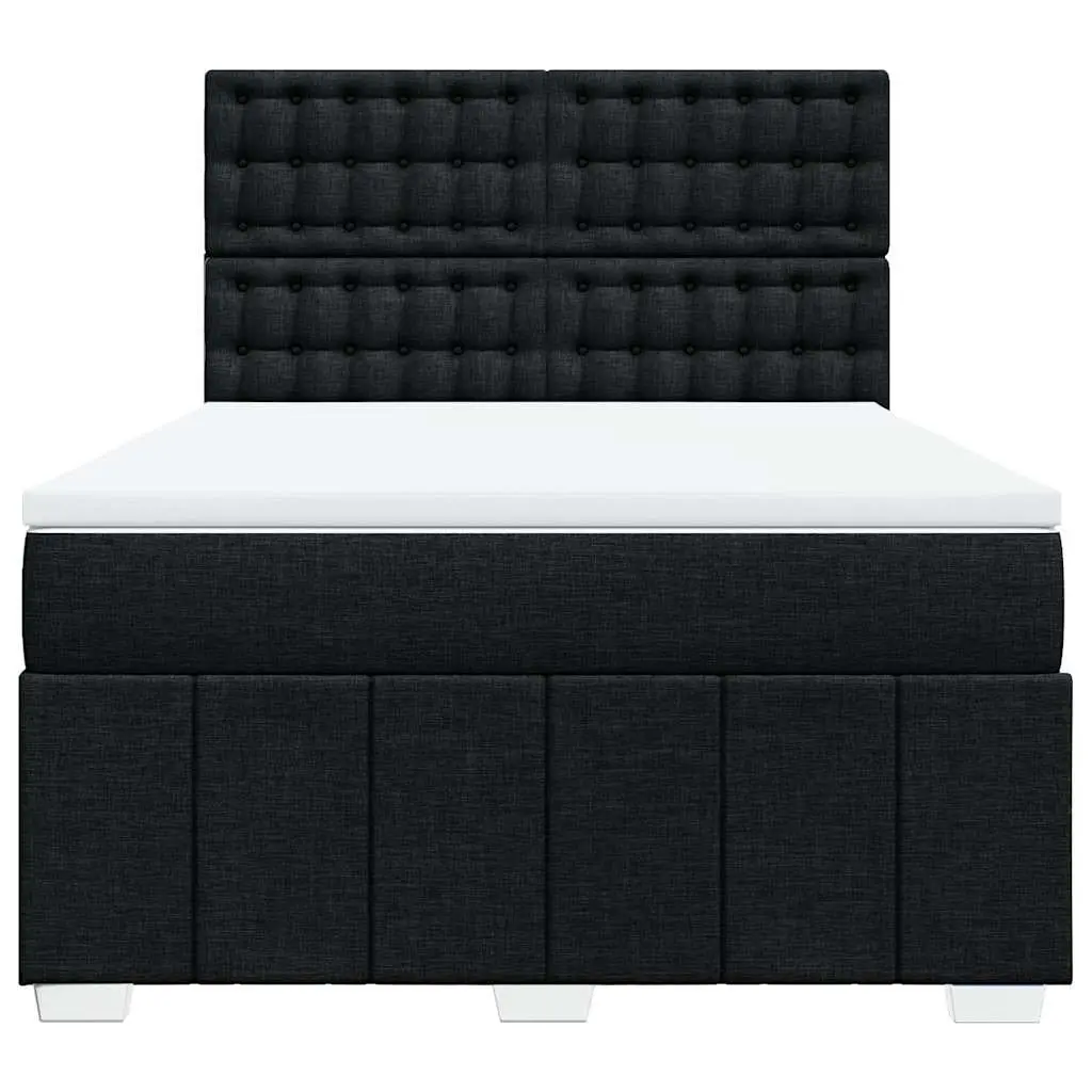 Double Box Spring Bed with Adjustable Headboard