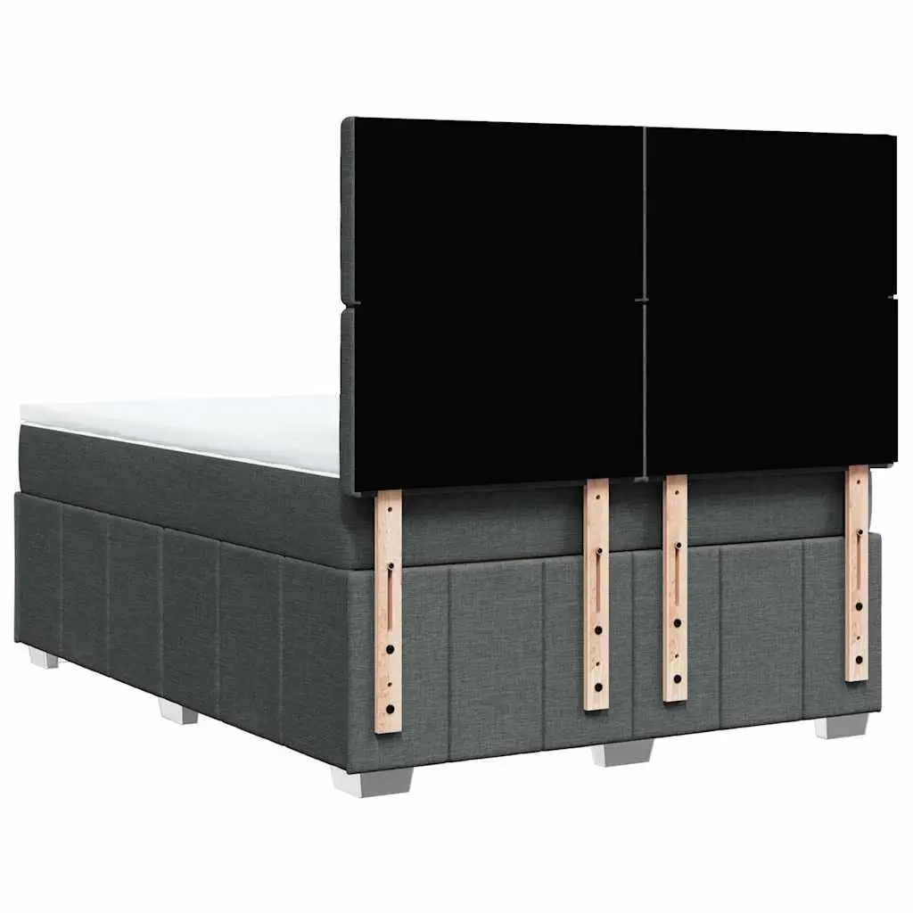 Box Spring Bed with Adjustable Pocket Sprung Mattress in Grey