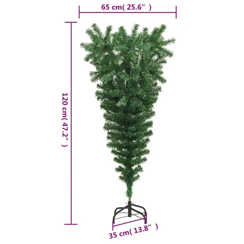 120cm Upside-Down Christmas Tree with Steel Stand