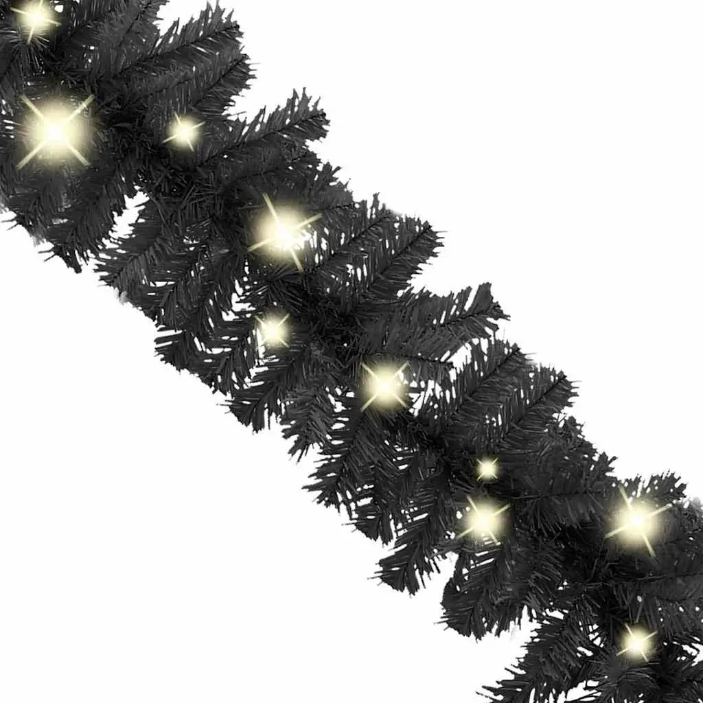 Christmas Garland LED Lights PVC 20M Black