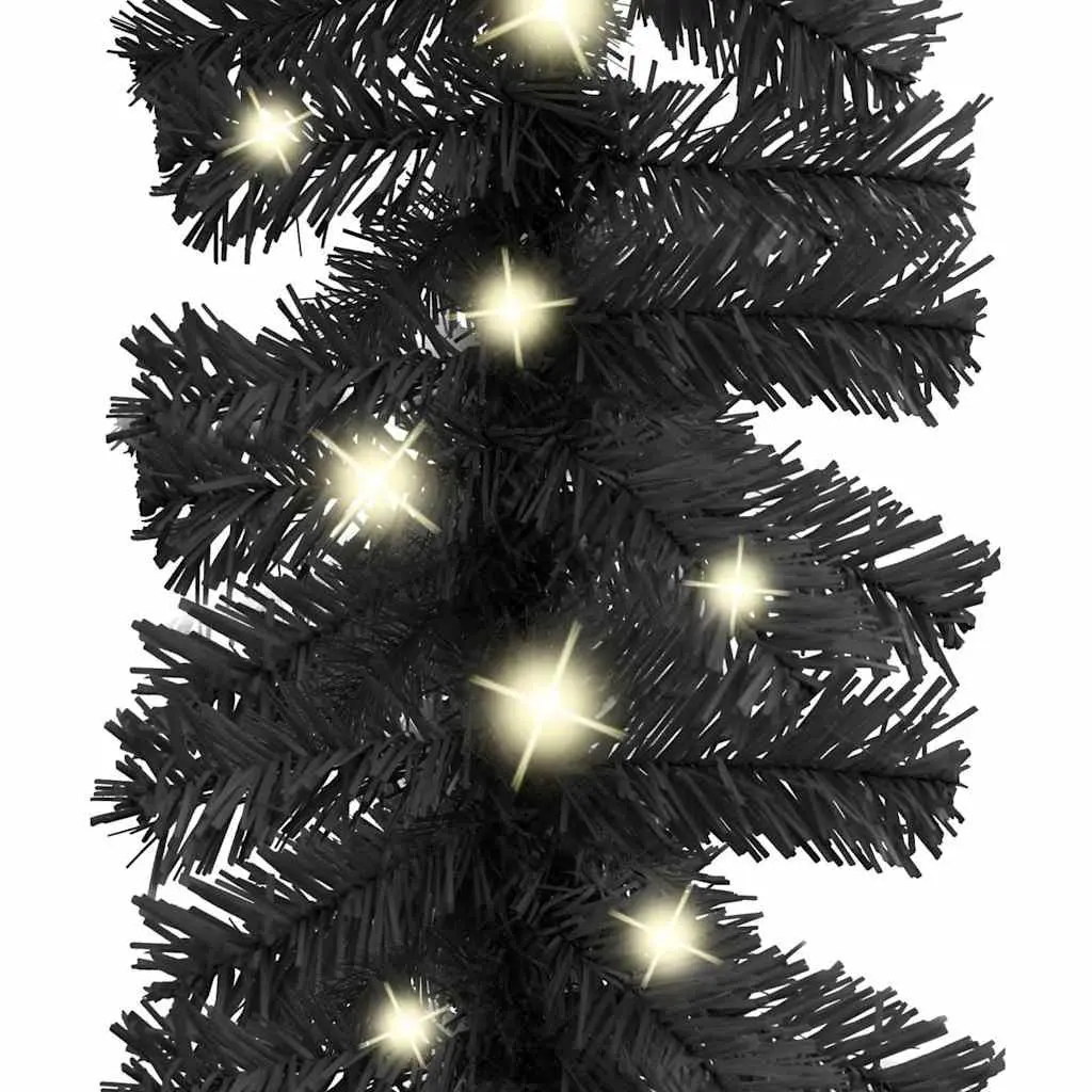 Christmas Garland LED Lights PVC 20M Black