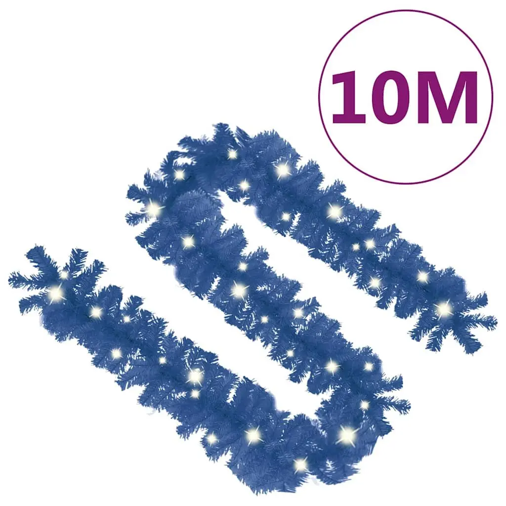 Blue Christmas Garland LED Lights 10m String