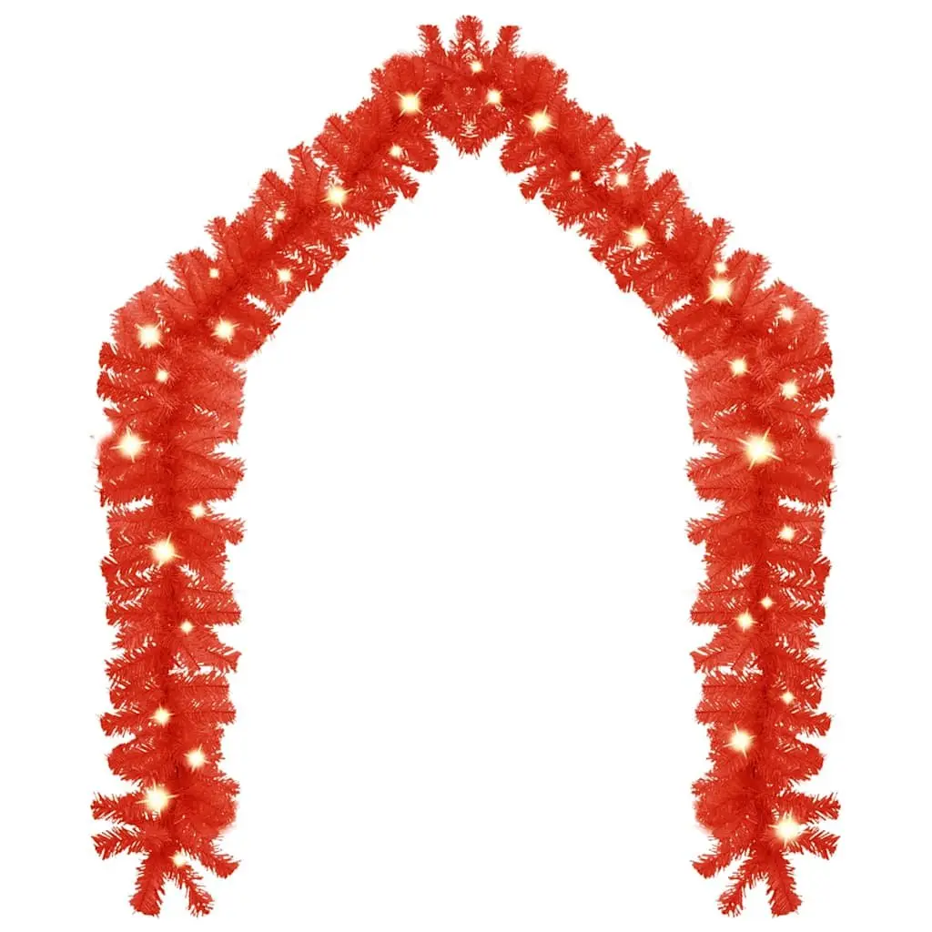 Christmas Garland LED Lights 10m Red