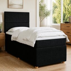 Premium King Single Box Spring Bed with Adjustable Headboard