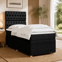 King Single Box Spring Bed with Adjustable Headboard and Mattress
