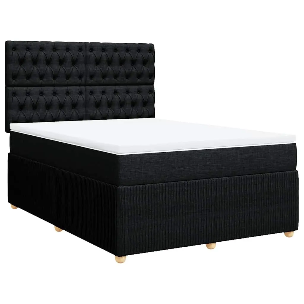 Double Box Spring Bed with Adjustable Headboard