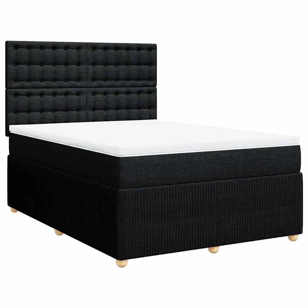 Double Box Spring Bed with Adjustable Headboard