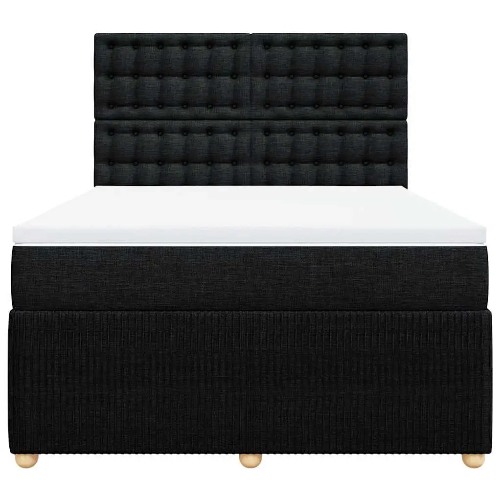 Double Box Spring Bed with Adjustable Headboard