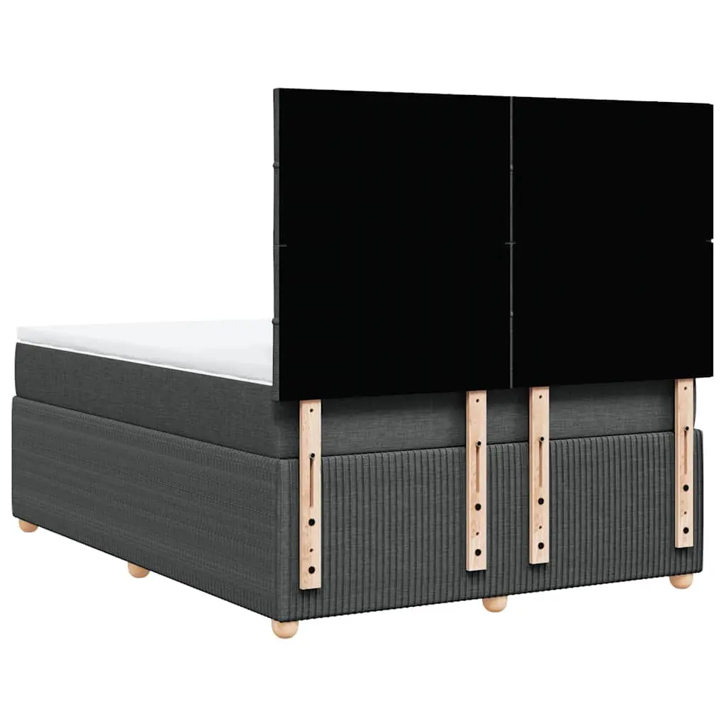 Queen Box Spring Bed with Pocket Mattress and Adjustable Headboard