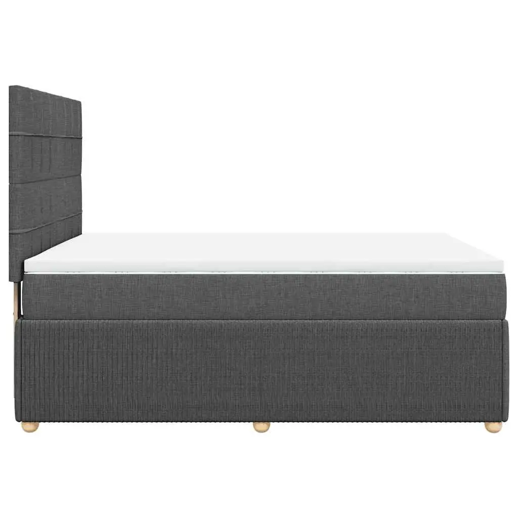 Queen Box Spring Bed with Pocket Mattress and Adjustable Headboard