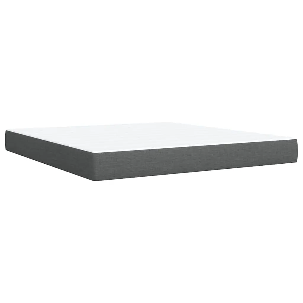 Queen Box Spring Bed with Pocket Mattress & Adjustable Headboard