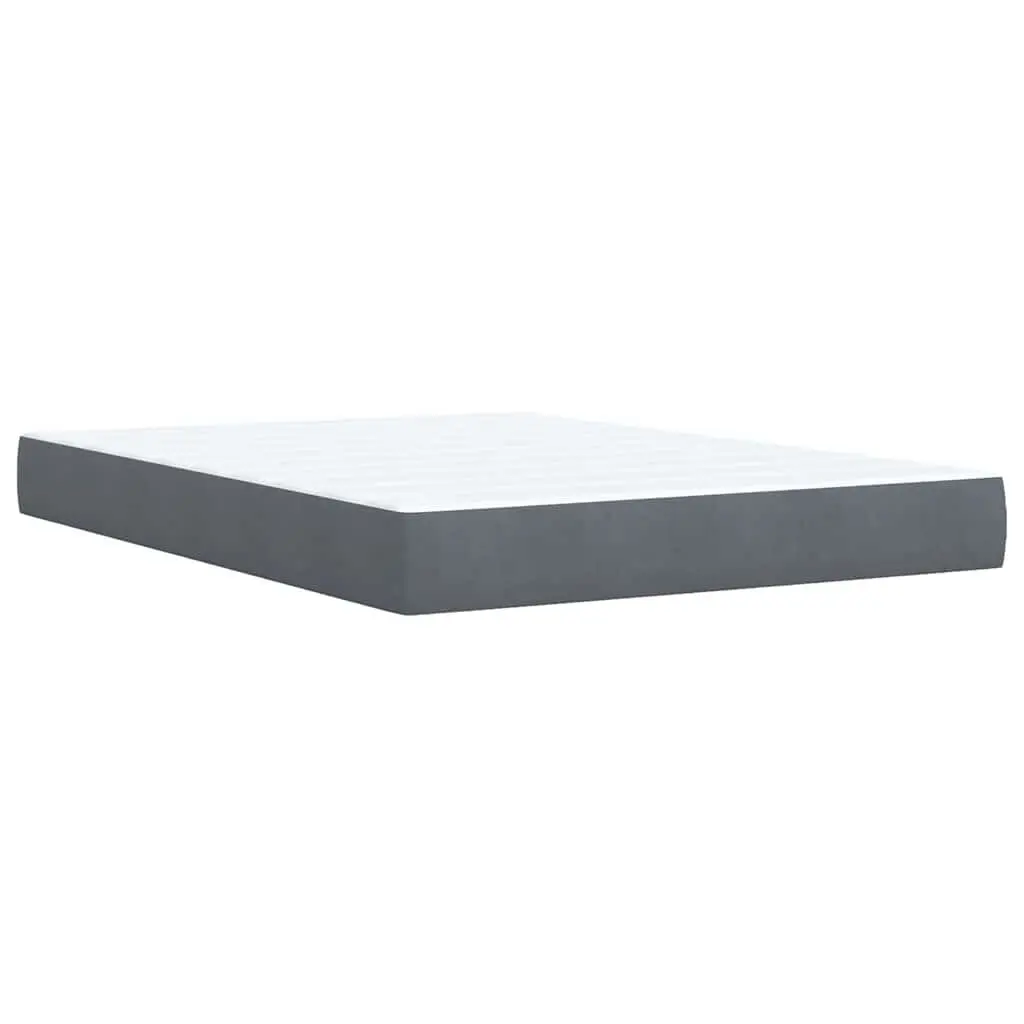 Grey Box Spring Bed with Pocket Spring Mattress
