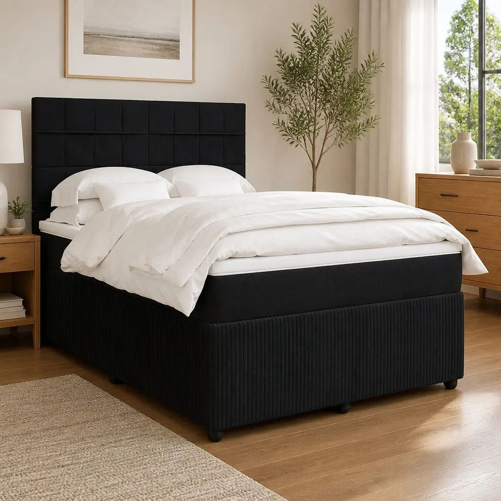 Box Spring Bed with Pocket Spring Mattress