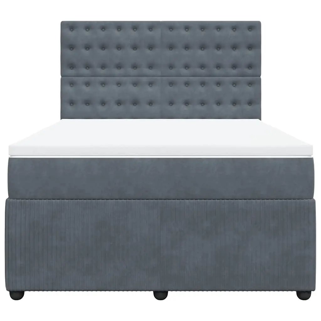 Double Grey Velvet Adjustable Bed with Pocket Sprung Mattress
