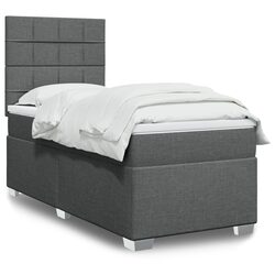 Elegant King Single Box Spring Bed with Pocket Mattress and LED Headboard